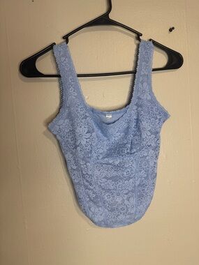 Victoria's Secret Light Blue Lace Tank Top